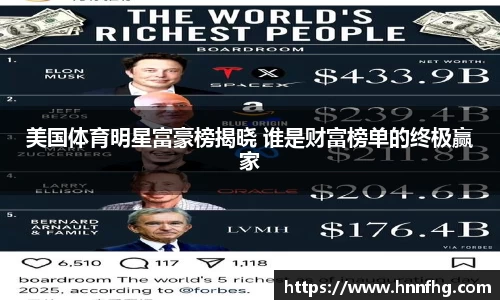 美国体育明星富豪榜揭晓 谁是财富榜单的终极赢家